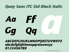 QuaySansITCStd-BlackItalic Version 2.000图片样张