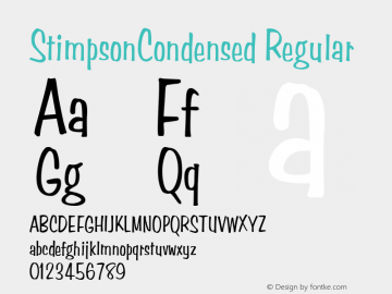 StimpsonCondensed Regular Rev. 003.000 Font Sample