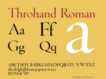 Throhand Roman Version 1.00图片样张