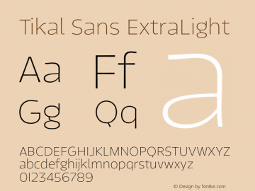 TikalSansExtraLight 1.000图片样张