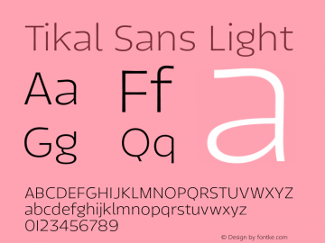 TikalSansLight 1.000图片样张