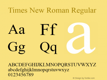 Times New Roman Version 6.87m图片样张