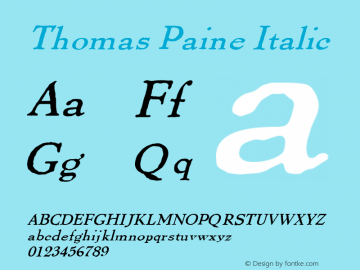 Thomas Paine Italic Rev 001.000图片样张