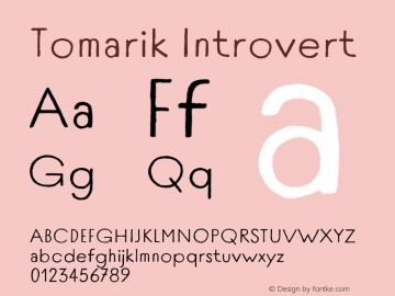 Tomarik Introvert Version 1.000;PS 001.000;hotconv 1.0.88;makeotf.lib2.5.64775图片样张