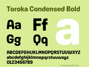 Toroka Condensed Bold Version 001.000 April 2021图片样张