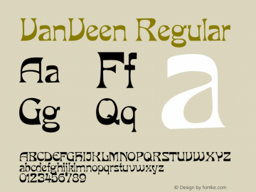 VanVeen Regular Rev. 003.000 Font Sample