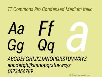 TT Commons Pro Condensed Medium Italic Version 3.000.09052021图片样张