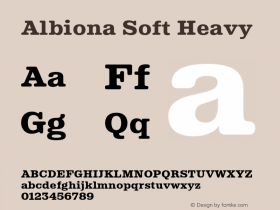 Albiona Soft Heavy Version 4.000;hotconv 1.0.109;makeotfexe 2.5.65596图片样张