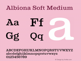 Albiona Soft Medium Version 4.000;hotconv 1.0.109;makeotfexe 2.5.65596图片样张