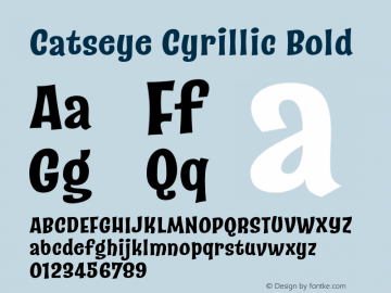 CatseyeCyrillic-Bold Version 1.000图片样张