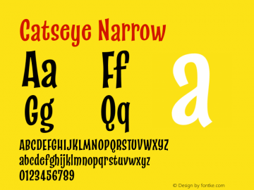 Catseye Narrow Version 2.000图片样张
