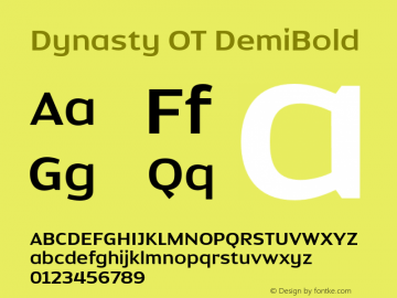 DynastyOT-DemiBold Version 2.000图片样张