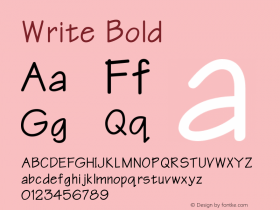 Write Bold Rev. 003.000 Font Sample