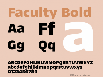 Faculty Bold Version 5.000;FEAKit 1.0图片样张