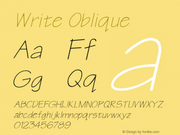 Write Oblique Rev. 003.000图片样张