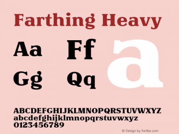 Farthing Heavy Version 7.000;FEAKit 1.0图片样张