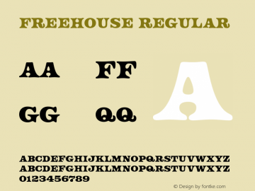 Freehouse Regular Version 5.000;PS 005.000;hotconv 1.0.88;makeotf.lib2.5.64775图片样张