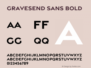 Gravesend Sans Bold Version 2.000;PS 002.000;hotconv 1.0.88;makeotf.lib2.5.64775图片样张