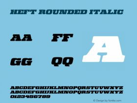 Heft Rounded Italic Version 2.000;PS 002.000;hotconv 1.0.88;makeotf.lib2.5.64775图片样张