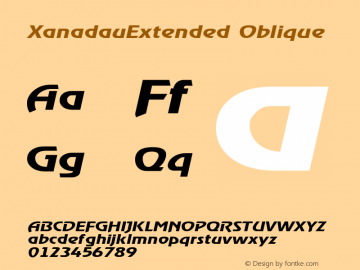 XanadauExtended Oblique Rev. 003.000图片样张