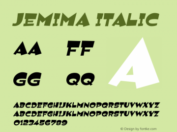 Jemima-Italic Version 2.000图片样张