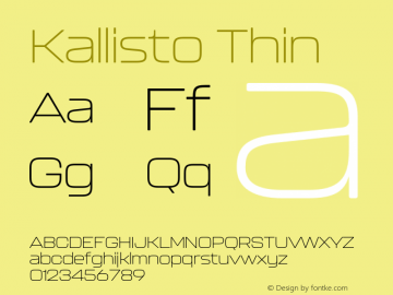 Kallisto Thin Version 1.000;PS 001.000;hotconv 1.0.88;makeotf.lib2.5.64775图片样张