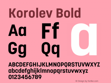 Korolev Bold Version 8.000;FEAKit 1.0图片样张