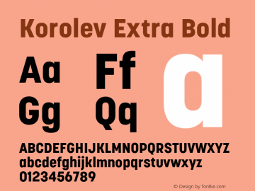 Korolev Extra Bold Version 8.000;FEAKit 1.0图片样张