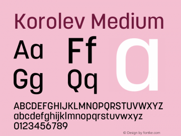 Korolev Medium Version 8.000;FEAKit 1.0图片样张