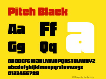 Pitch Black Version 1.000;PS 001.000;hotconv 1.0.88;makeotf.lib2.5.64775图片样张