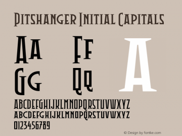 Pitshanger-InitialCapitals Version 2.000图片样张