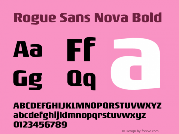 Rogue Sans Nova Bold Version 4.000;PS 004.000;hotconv 1.0.88;makeotf.lib2.5.64775图片样张