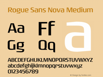 Rogue Sans Nova Medium Version 4.000;PS 004.000;hotconv 1.0.88;makeotf.lib2.5.64775图片样张