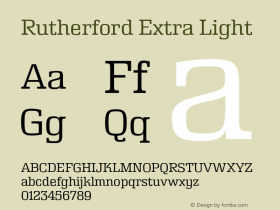 Rutherford Extra Light Version 5.000;FEAKit 1.0图片样张