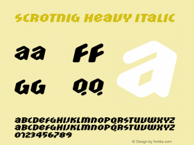 Scrotnig-HeavyItalic Version 2.000图片样张