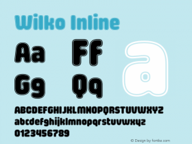 Wilko Inline Version 6.000;hotconv 1.0.109;makeotfexe 2.5.65596图片样张