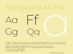 Mangueira Alt Thin Version 1.000;hotconv 1.0.109;makeotfexe 2.5.65596图片样张