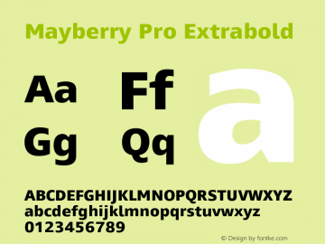 MayberryPro-Extrabold Version 1.10图片样张