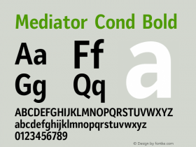 Mediator Cond Bold Version 1.0图片样张