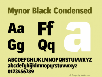 Mynor Black Condensed Version 001.000 January 2019图片样张