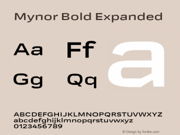 Mynor Bold Expanded Version 001.000 January 2019图片样张