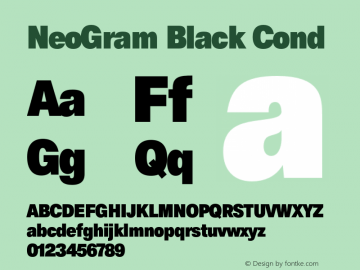 NeoGram Black Cond Version 2.000 July 2021图片样张