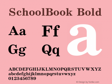 SchoolBook Bold Converted from d:\win\system\SCB_____.TF1 by ALLTYPE Font Sample