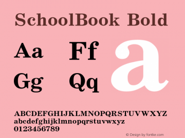 SchoolBook Bold Converted from d:\win\system\SCB_____.TF1 by ALLTYPE图片样张