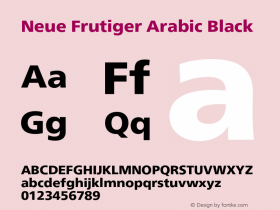 Neue Frutiger Arabic Black Version 1.00, build 7, s3图片样张