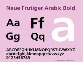 Neue Frutiger Arabic Bold Version 1.00, build 7, s3图片样张