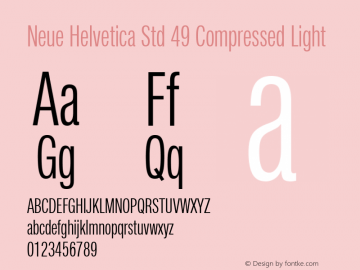 Neue Helvetica Std 49 Cm Light Version 1.00, build 9, s3图片样张