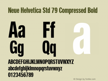 Neue Helvetica Std 79 Cm Bold Version 1.00, build 9, s3图片样张