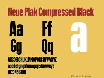 Neue Plak Compressed Black Version 1.00, build 9, s3图片样张