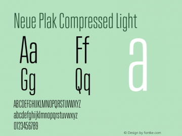 Neue Plak Compressed Light Version 1.00, build 9, s3图片样张